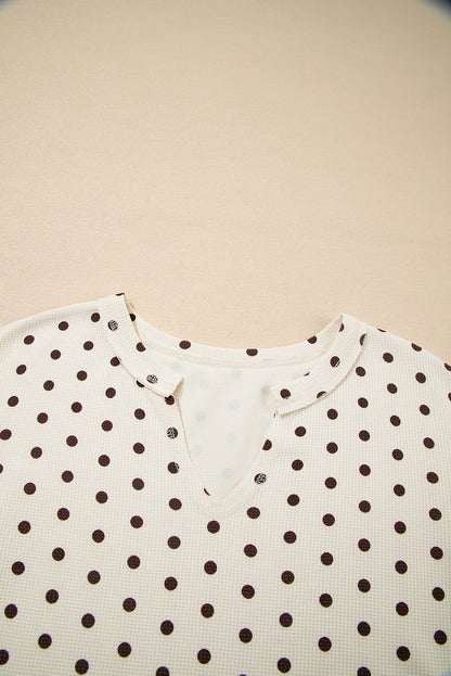 White Polka Dot Lounge Set For Comfort