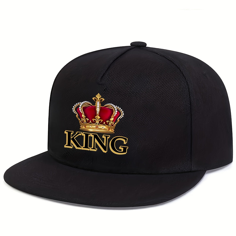 Crown King Flat Brim Cap Trendy Style