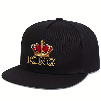 Crown King Flat Brim Cap Trendy Style