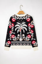 Dear-Lover Beige Floral Knit Cardigan For Chic Style
