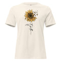 Faith Sunflower Butterfly Shirt for Women featuring a sunflower and butterfly design