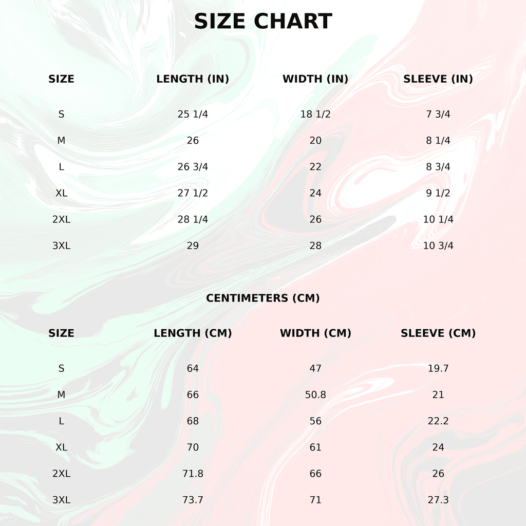 Size chart for LuckeLadybug women's Faith Sunflower Butterfly Shirt showcasing various sizes and measurements