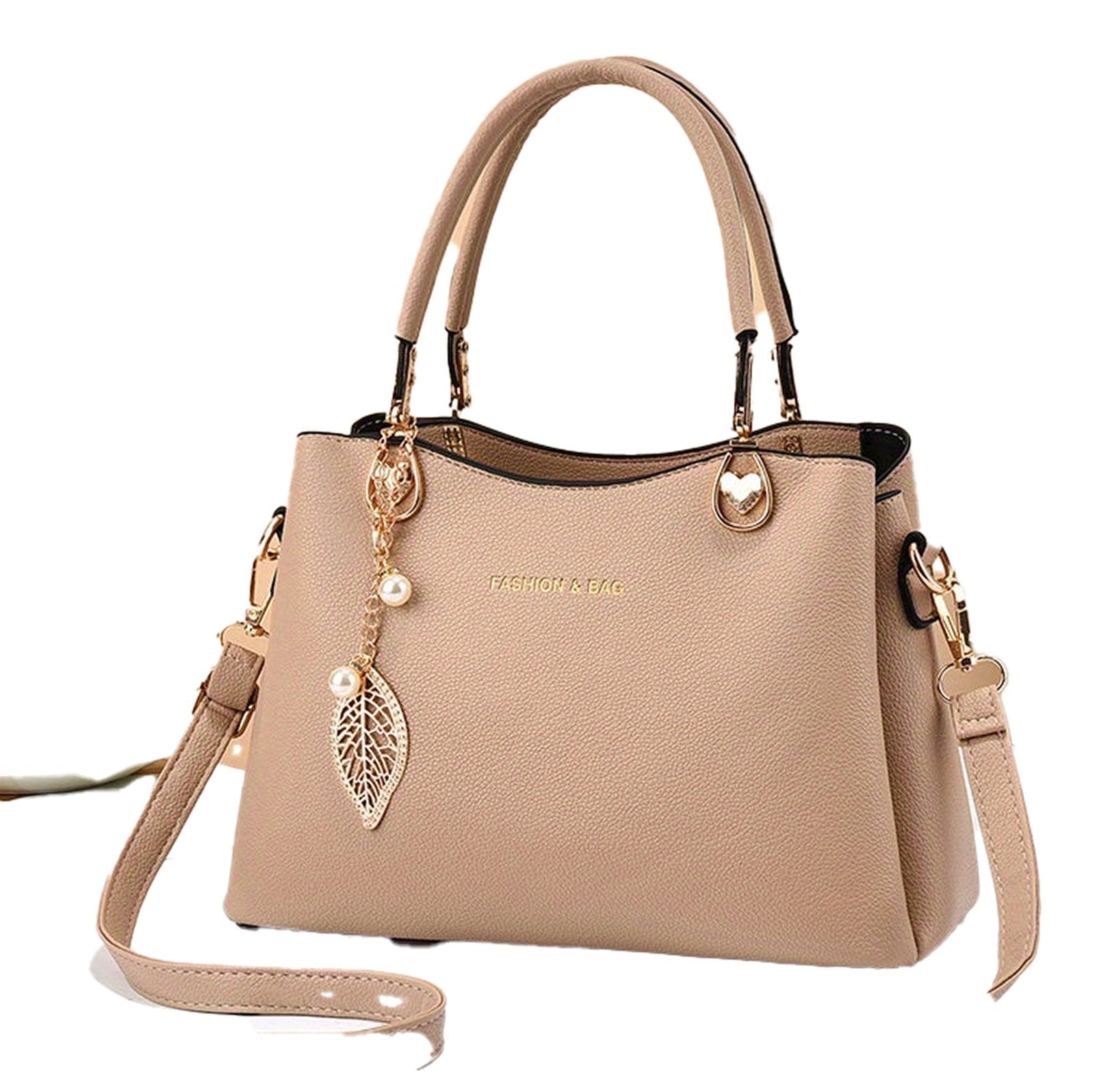 LuckeLadybug LLC elegant white handbag for women with a stylish design and detachable strap