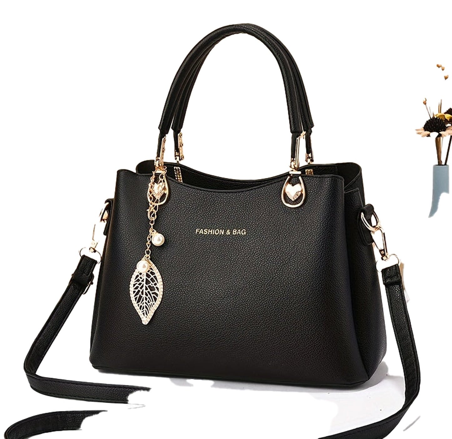 Elegant white handbag for women designed by LuckeLadybug LLC featuring a stylish and functional design