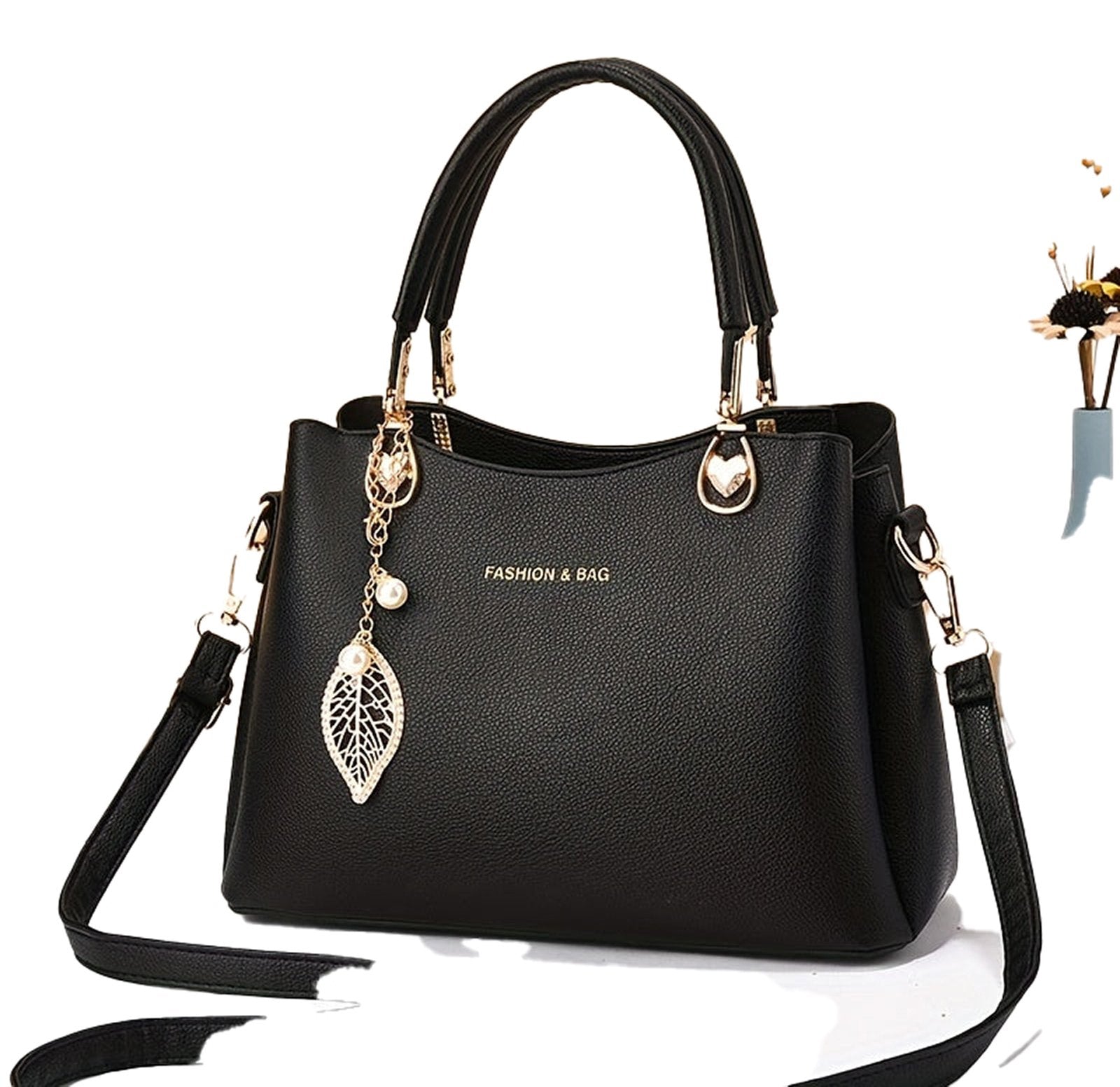 Elegant white handbag for women designed by LuckeLadybug LLC featuring a stylish and functional design