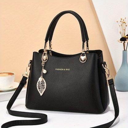 LuckeLadybug LLC Elegant White Handbag for Women with Stylish Design and Detachable Strap