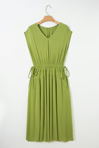 Green Fit & Flare dress from LuckeLadybug LLC, designed as a comfortable and maxi dress