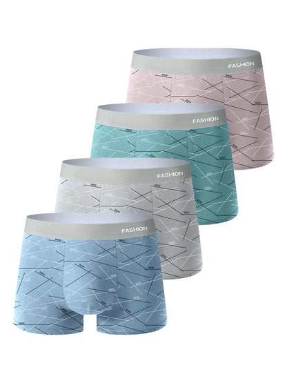 Men's boxer briefs set in assorted colors and patterns for comfortable everyday wear