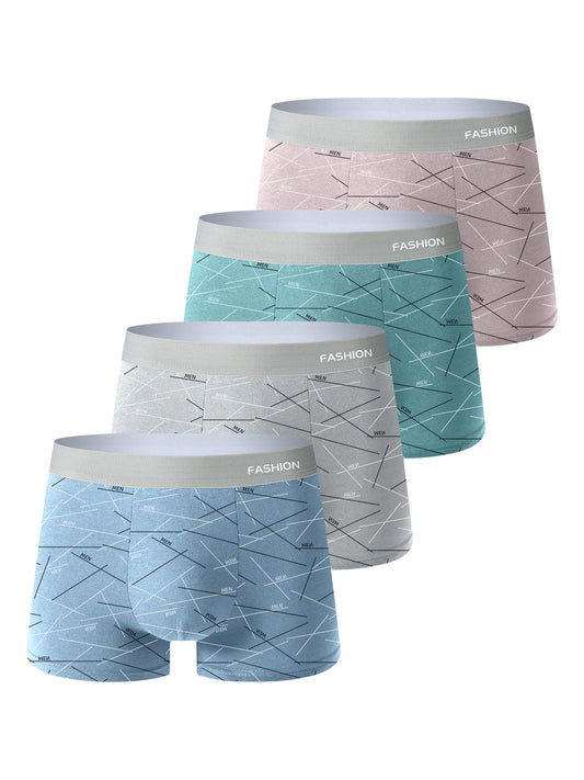 Men's boxer briefs set in assorted colors and patterns for comfortable everyday wear