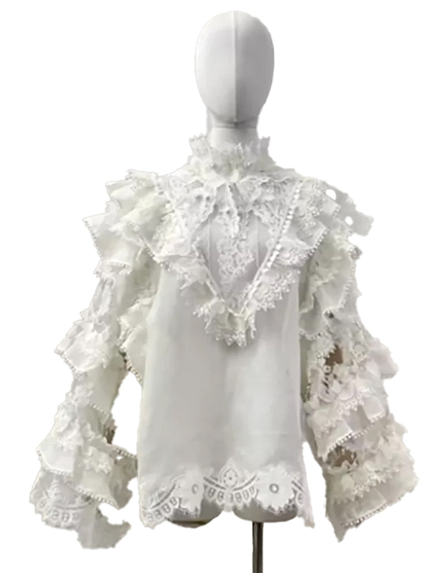 LuckeLadybug LLC waist cinching mini dress for women with ruffled sleeves and intricate lace details
