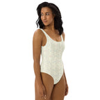 LuckeLadybug one-piece fashionable floral swimwear for women with soft pastel floral print