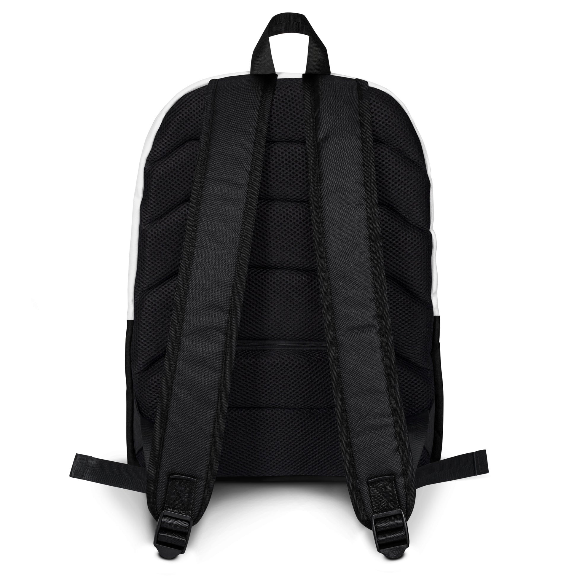 Black stylish backpack with padded straps and breathable back panel fashionable school backpack for teens