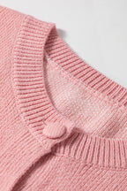 Light Pink Heart Cardigan Sweater