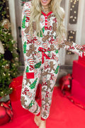 White Christmas Lounge Set For Women