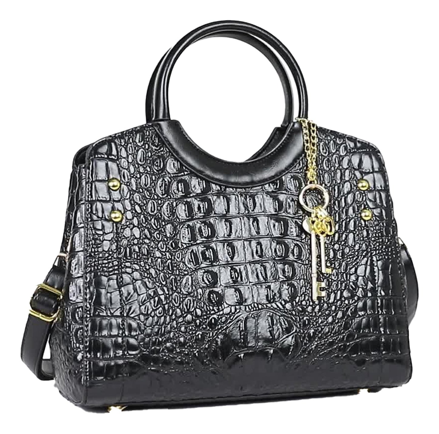 Luxury Crocodile Pattern Handbag Satchel