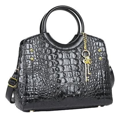 Luxury Crocodile Pattern Handbag Satchel