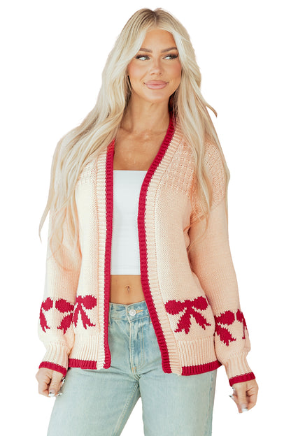 Dear-Lover Apricot Bow Cardigan For Cozy Style