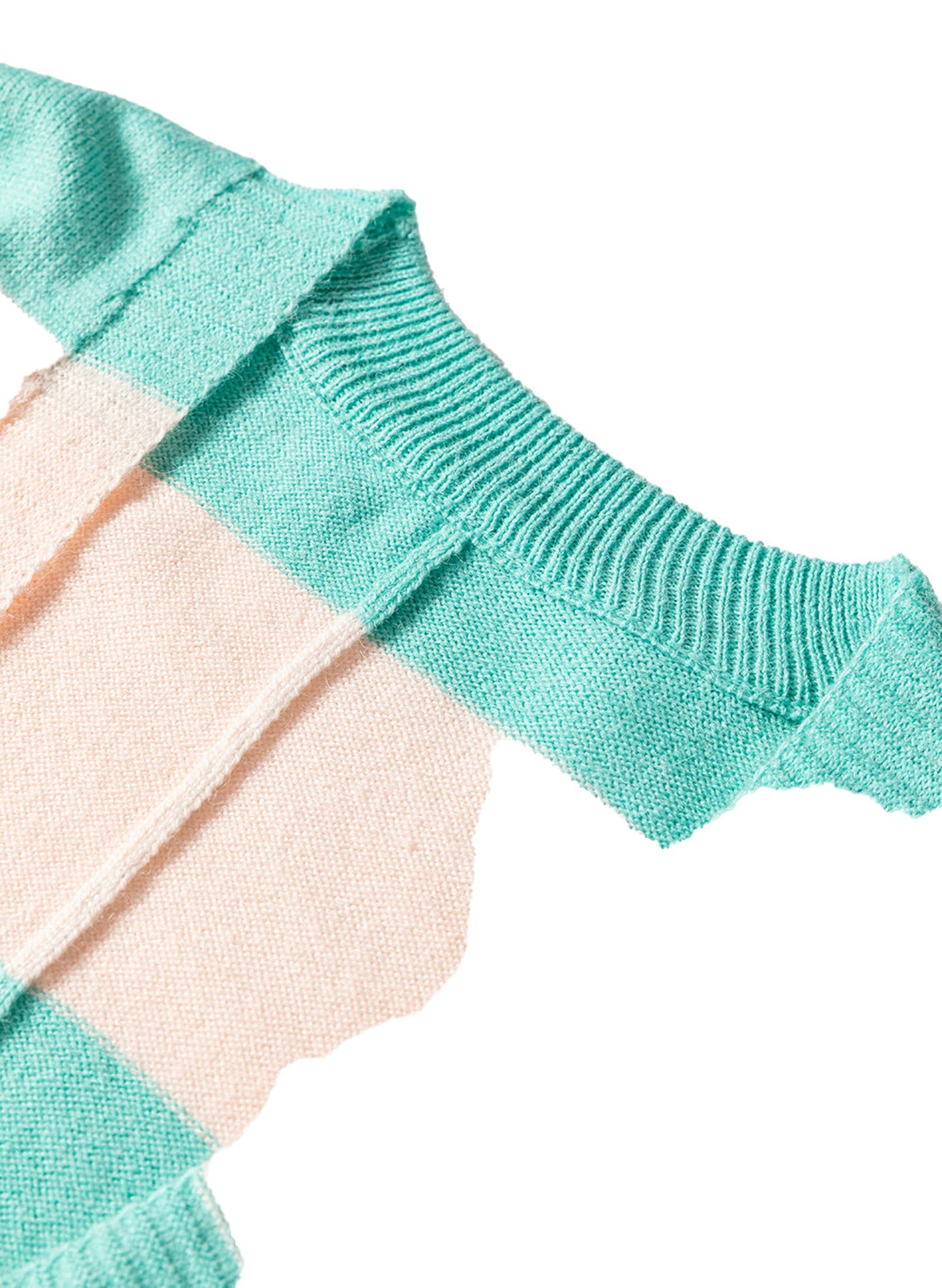 Iceland Blue Colorblock Cardigan For Women