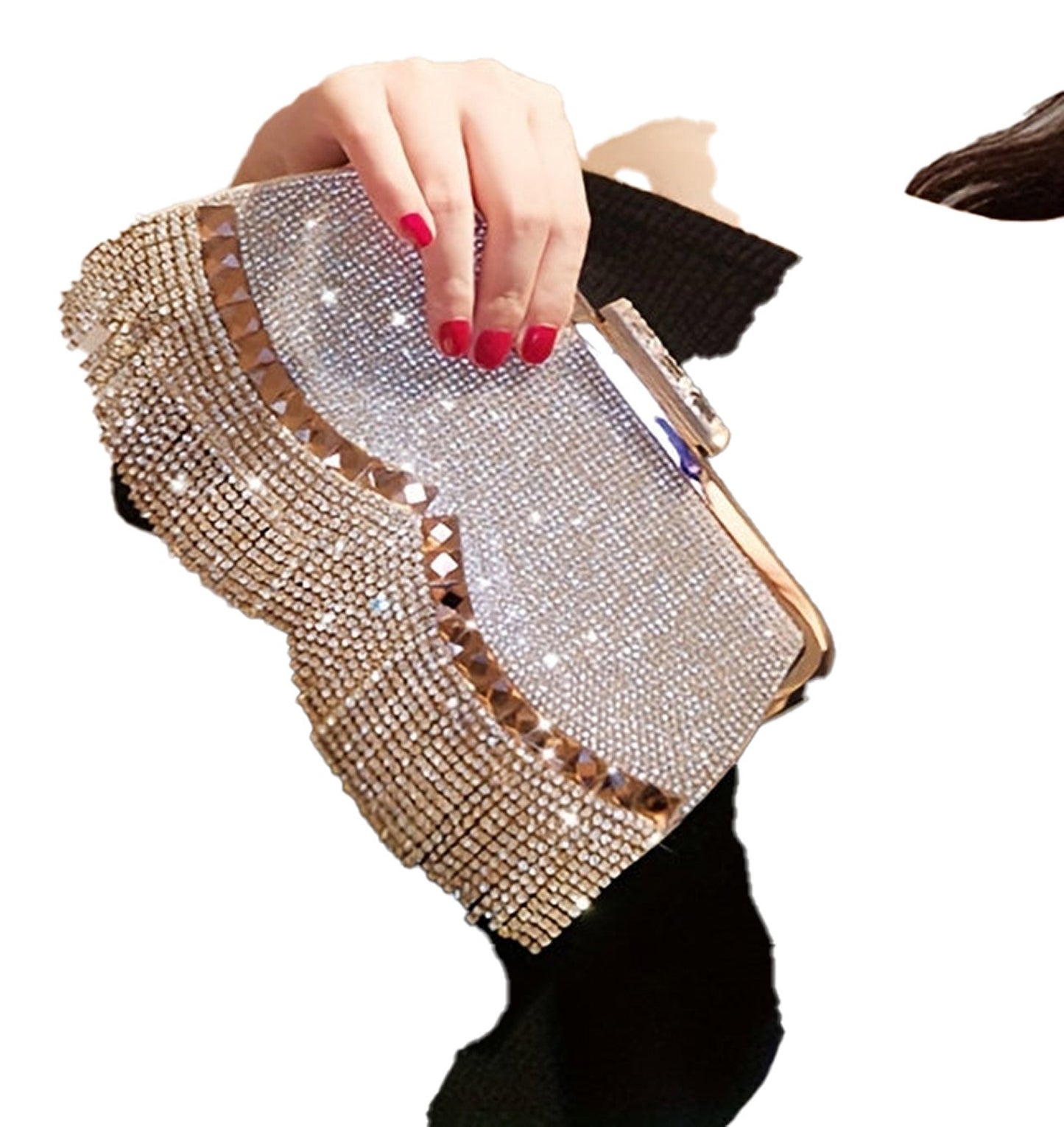 Rhinestone Evening Satchel Bag