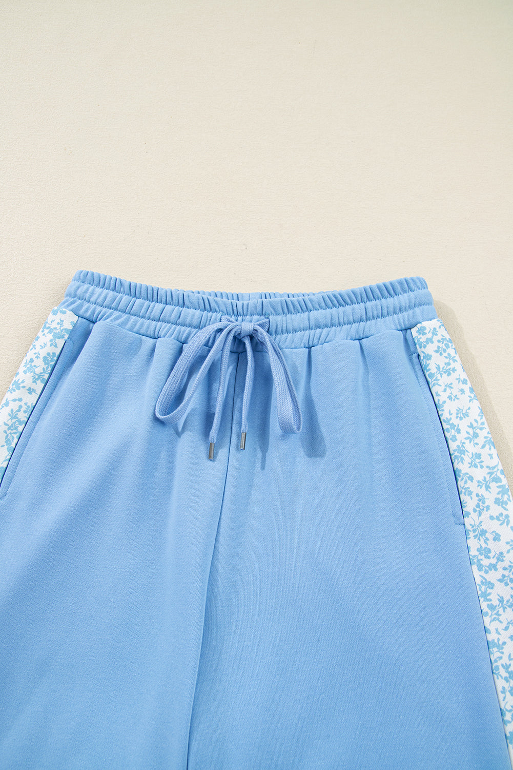 Blue Floral Lounge Set Women Cozy Comfort