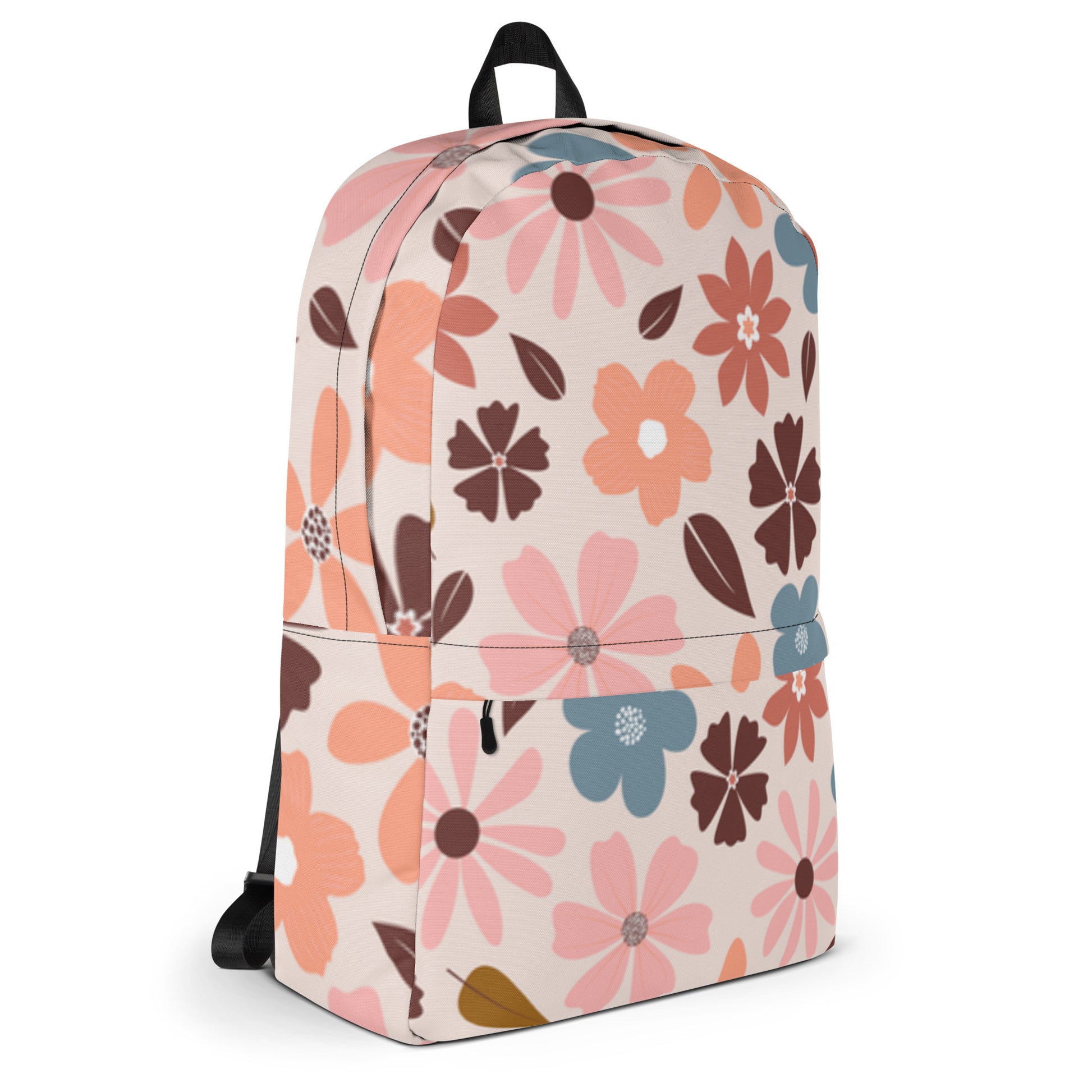 LuckeLadybug floral backpack for women with colorful flower pattern for stylish everyday use