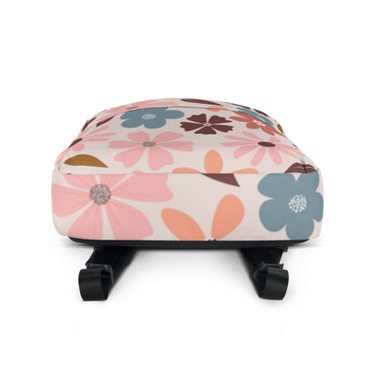 LuckeLadybug Floral Backpack for Women with Colorful Flower Design and Comfortable Carrying Straps