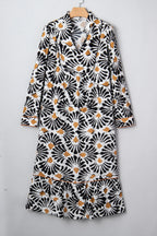 LuckeLadybug LLC Fit & Flare Floral Dress Dress with Black and White Pattern and Ruffled Hem