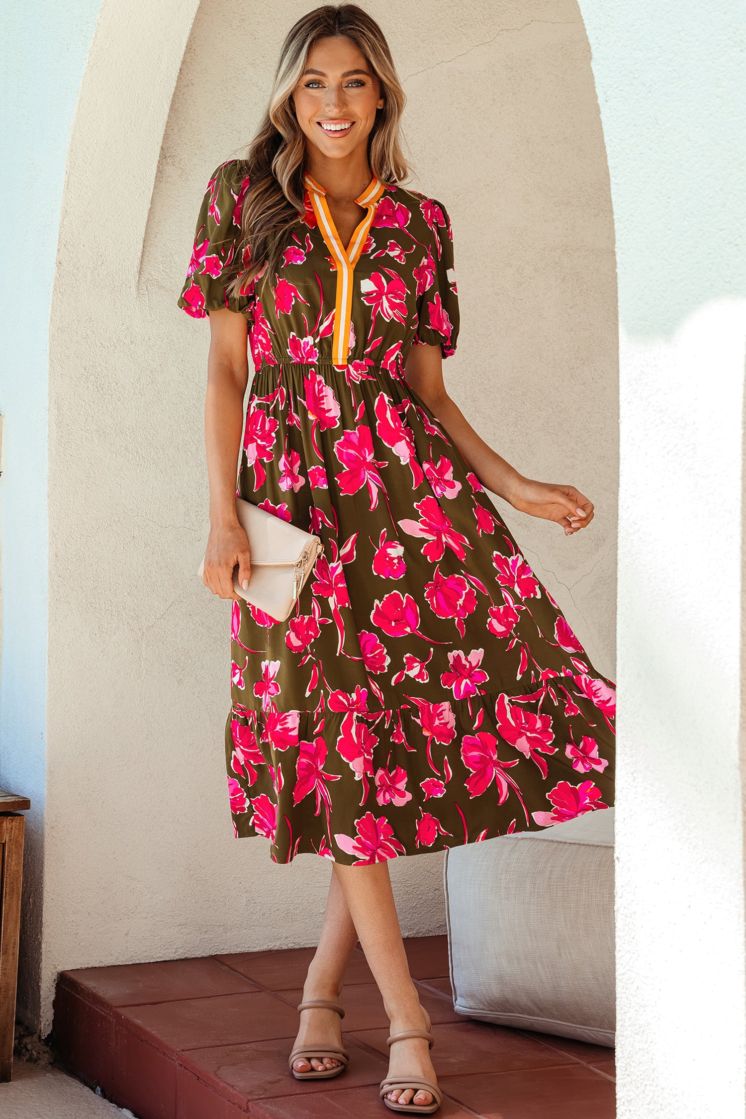 LuckeLadybug LLC Fit & Flare dress in floral print, perfect as a stylish and maxi dress.