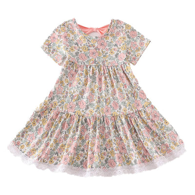 Adorable Floral Print Girl Dress For Baby And Toddler Fashionistas! | Floral Print Girl Dress-1 - LuckeLadybug LLC