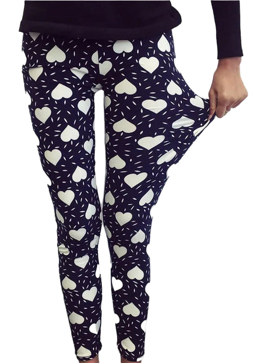Flower Pattern Leggings For Women