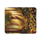 LuckeLadybug forest themed cozy blanket with magical woodland scene and glowing tree houses