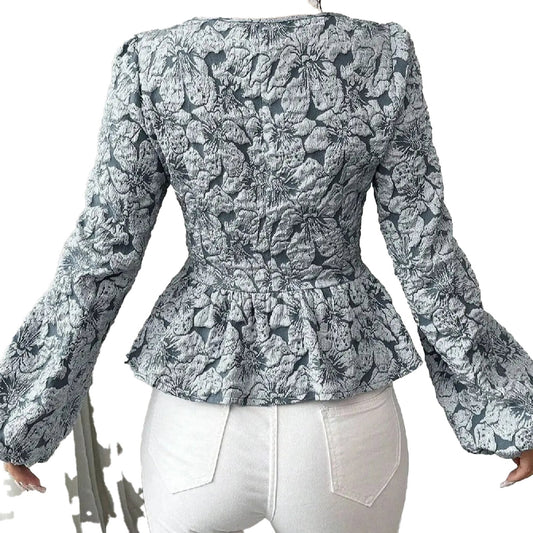 French Vintage Blouse For Women Peasant Top