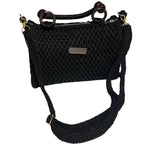 Handmade Black Crochet Shoulder Purse