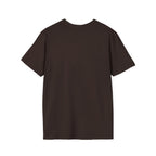 LuckeLadybug plain brown fifty something t shirt with short sleeves and crew neck