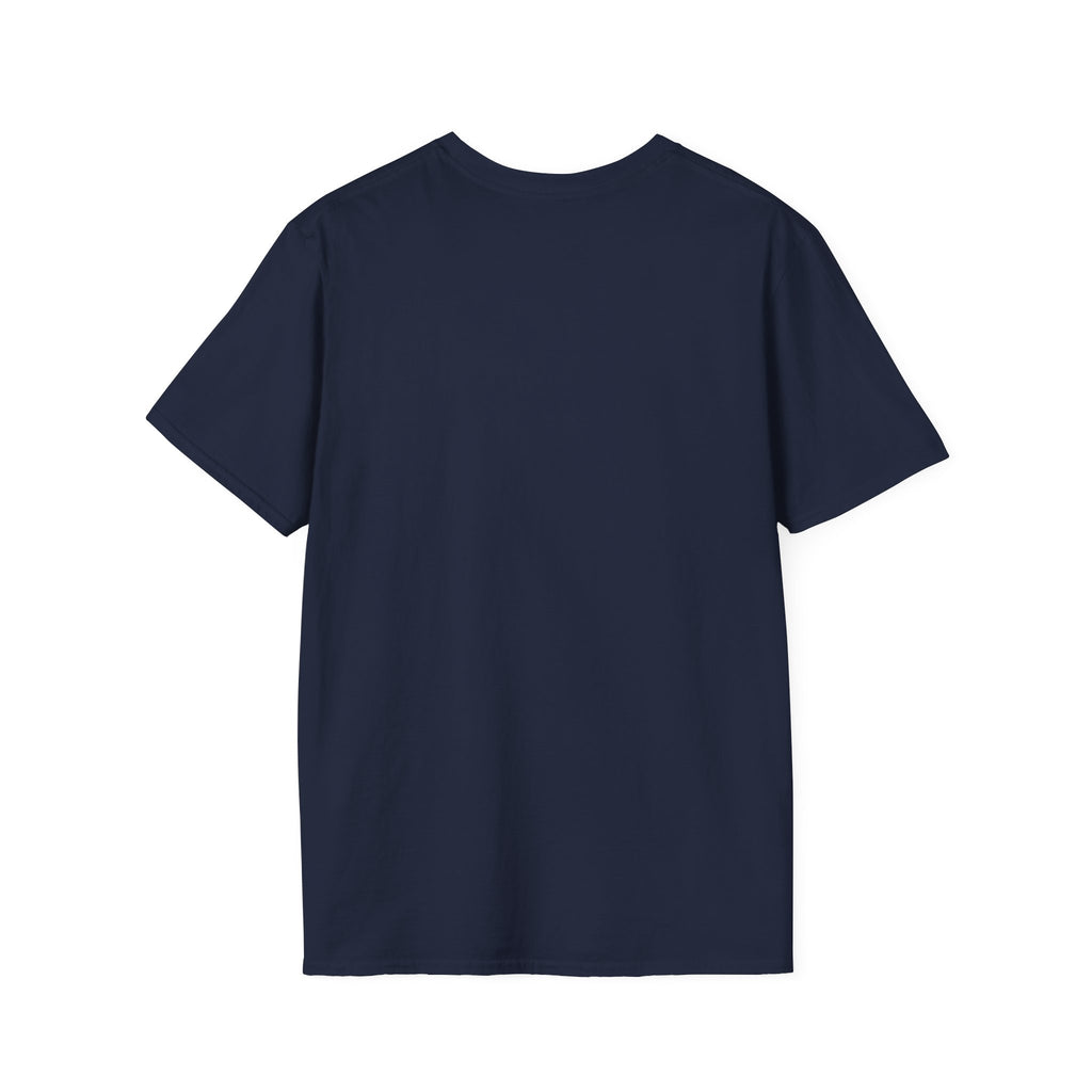 LuckeLadybug navy blue plain fifty something t shirt with short sleeves and crew neck