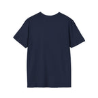 LuckeLadybug navy blue plain fifty something t shirt with short sleeves and crew neck
