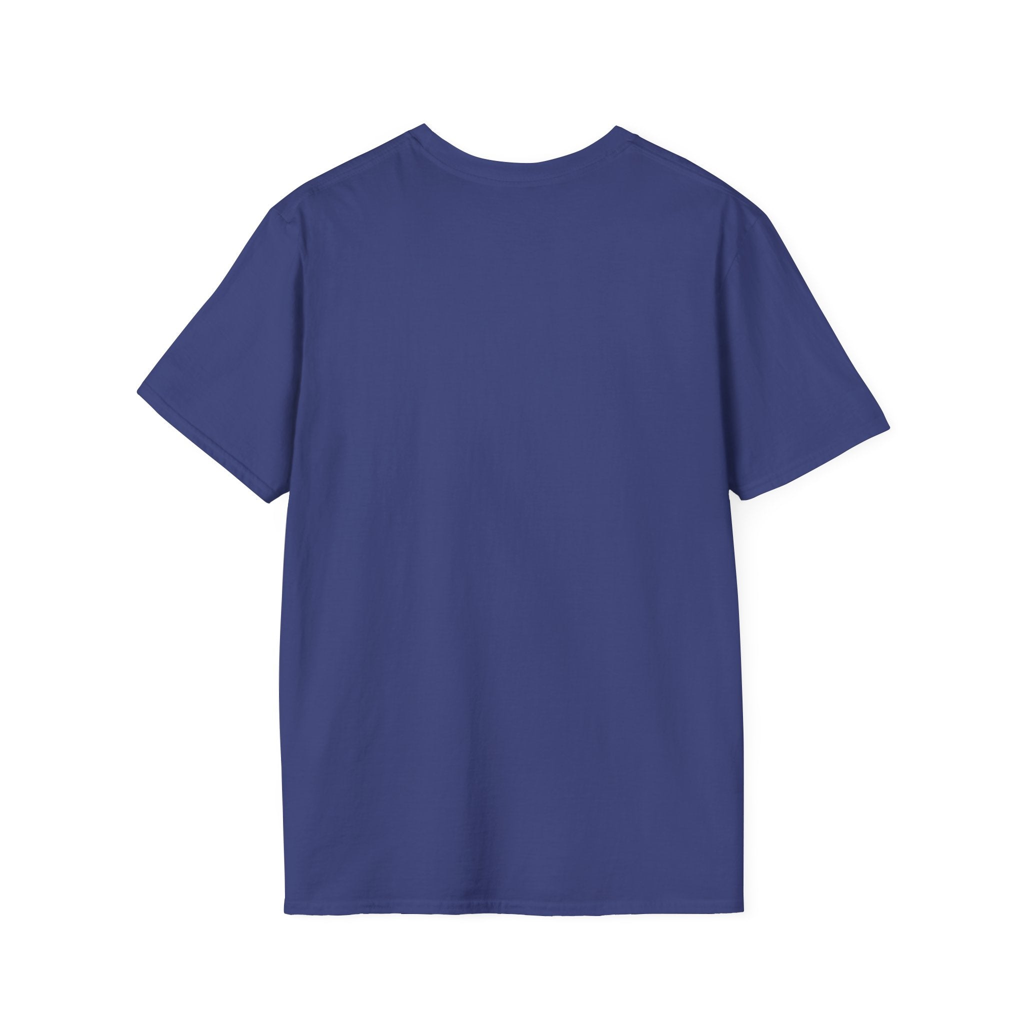 Blue LuckeLadybug fifty something t shirt plain back view casual cotton tee