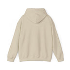 Beige plain hoodie back view by LuckeLadybug without design, perfect for funny husky graphic hoodie customization