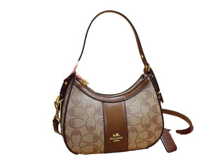 Elegant geometric pattern women's hobo bag with a stylish design and adjustable strap
