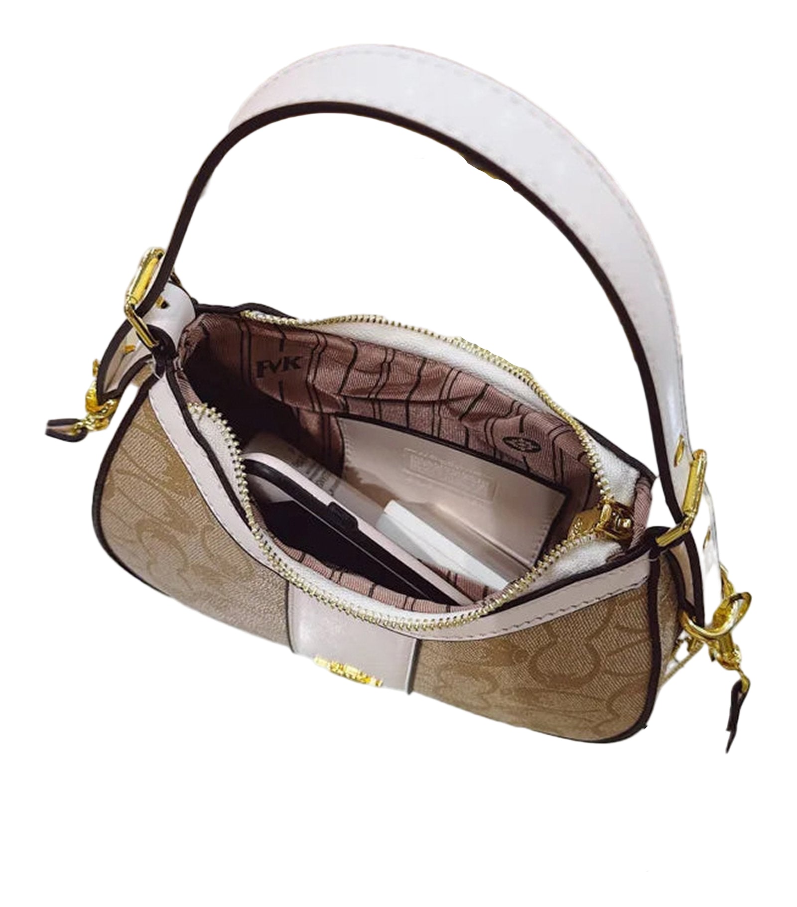 LuckeLadybug LLC geometric pattern women's hobo bag featuring an elegant design and spacious interior