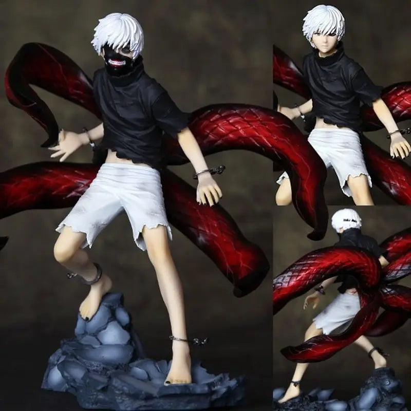 LuckeLadybug figurine of a ghoul in Tokyo with red serpent-like features and a stylish outfit