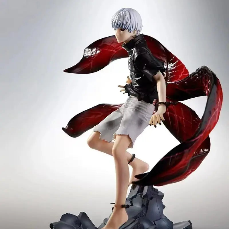LuckeLadybug LLC Figurine of a ghoul in Tokyo with flowing red cape and dramatic pose