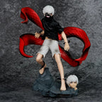 LuckeLadybug LLC figurine of ghoul in Tokyo with red scarf and removable head, detailed design and dynamic pose