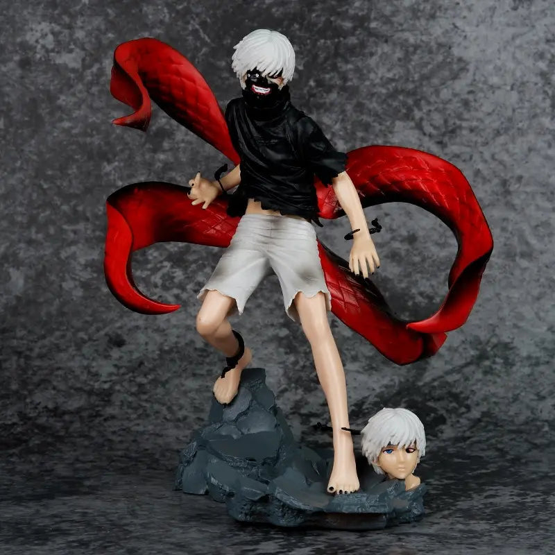 LuckeLadybug LLC Ghoul in Tokyo figurine featuring a character with white hair and red accents