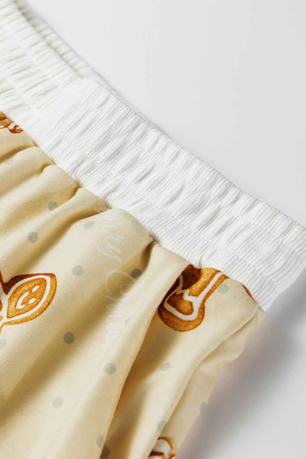 LuckeLadybug LLC Gingerbread Man Patterned Shorts with Soft Elastic Waistband