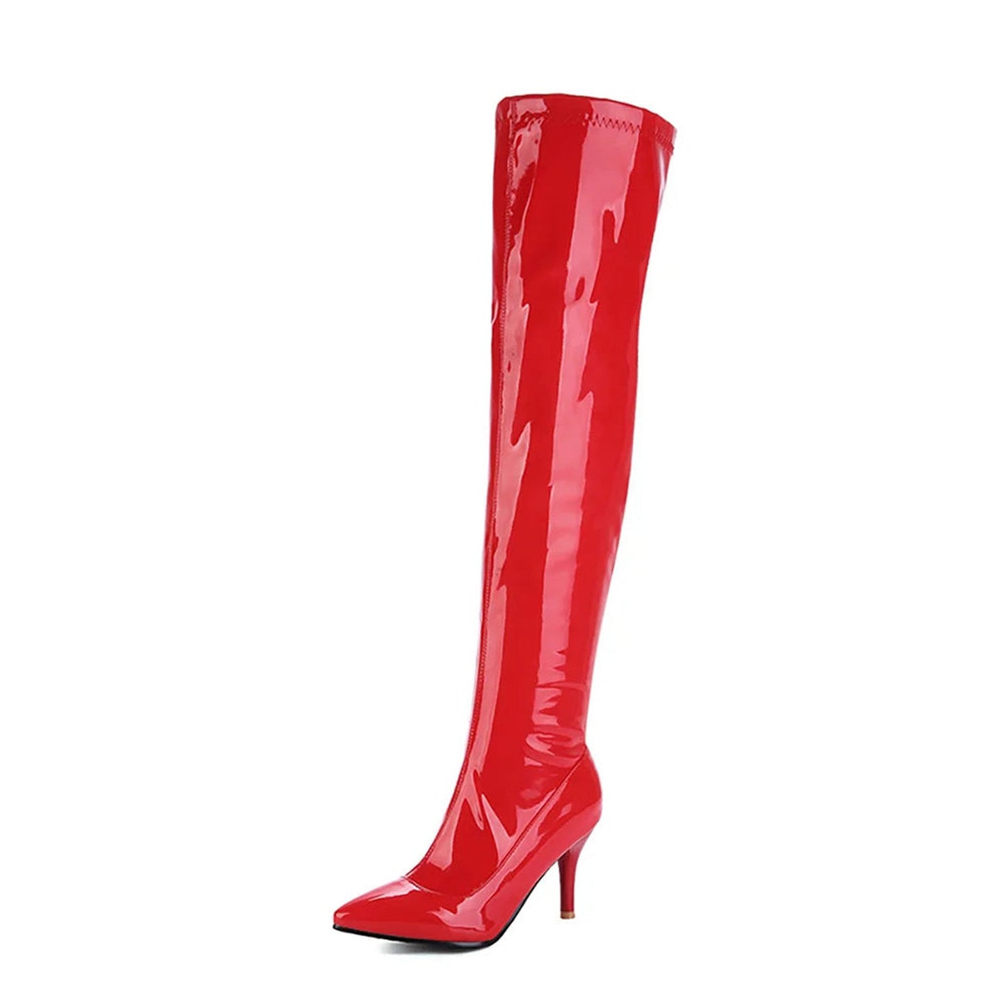 Glossy Thigh High Boots For Women