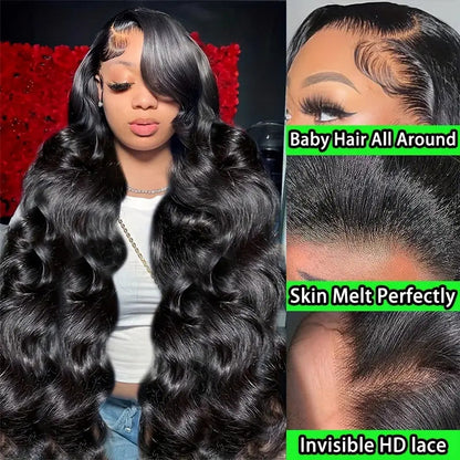 Glueless human hair wig for women with baby hair and invisible HD lace for a natural look