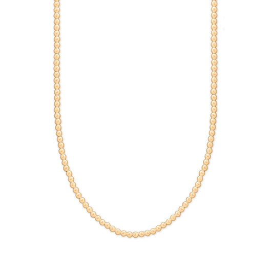 Elegant gold filled bead necklace featuring a classic design for versatile styling