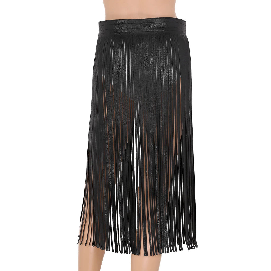 Goth Skirt with Fringe Detail