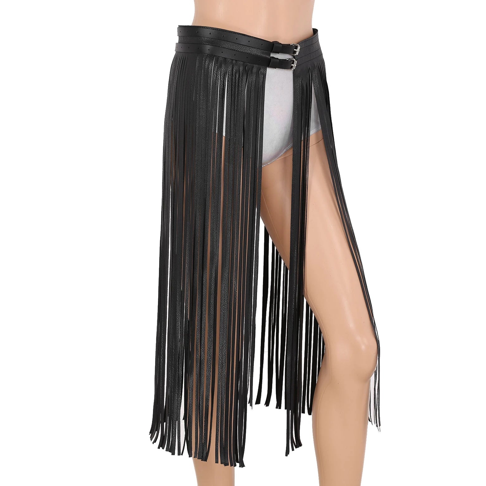 Goth Skirt with Fringe Detail
